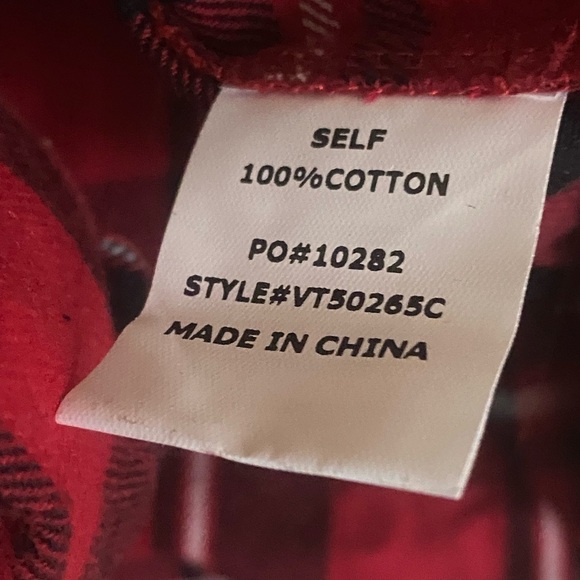 VINE & LOVE Cold Weather Shirt Size  Large Tartan Plaid Rounded Hem NWT - Picture 8 of 10